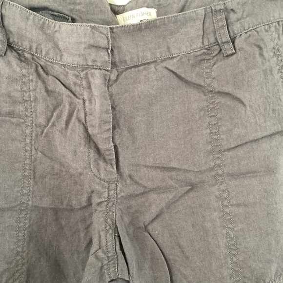 Eileen Fisher Organic Cotton Cargo Capri Pants Size 8 - Picture 3 of 5